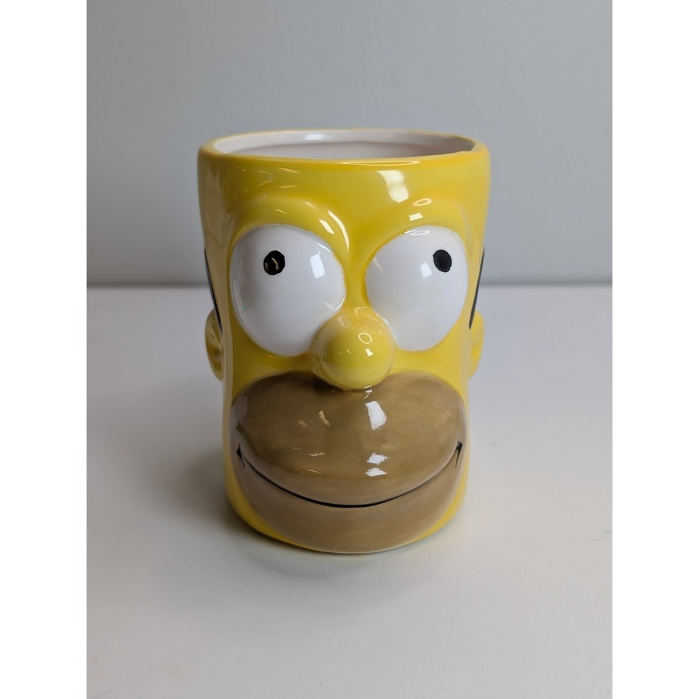 The Simpsons Homer 3D Face Coffee Mug Yellow Cup ICUP 2016 15108313 Used
